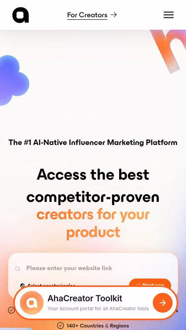 Screenshot of ahacreators.group