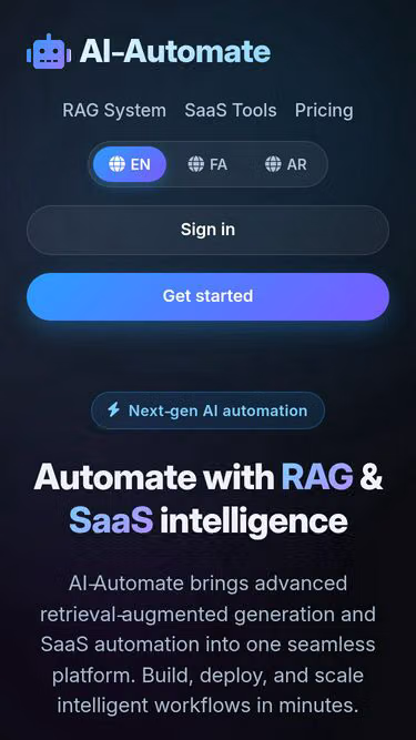 Screenshot of ai-automate.ir