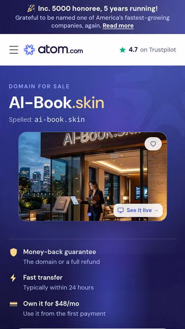 Screenshot of ai-book.skin