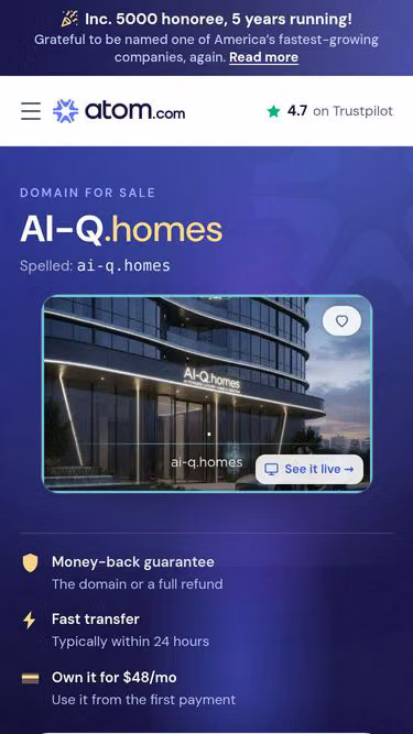Screenshot of ai-q.homes