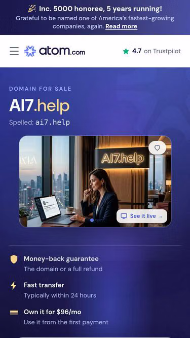 Screenshot of ai7.help