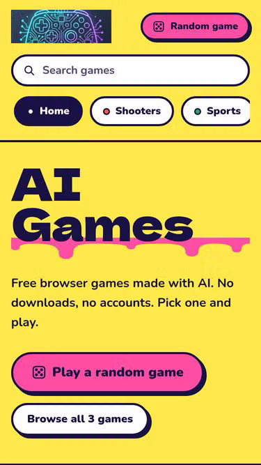 Screenshot of aigames.be