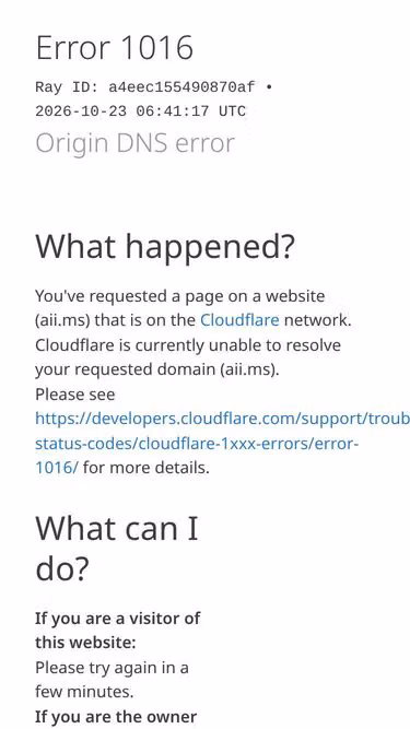Screenshot of aii.ms