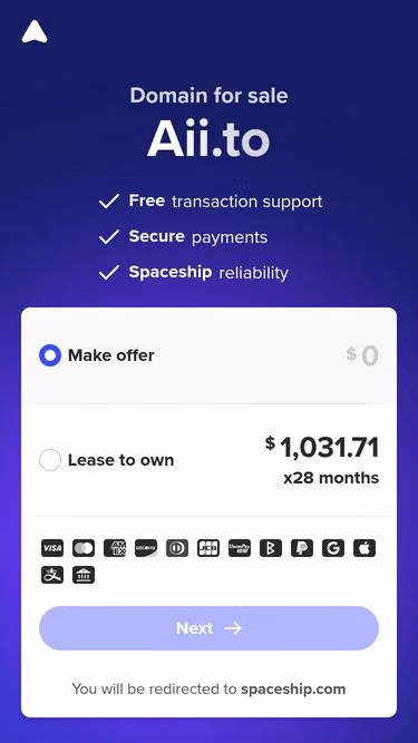 Screenshot of aii.to