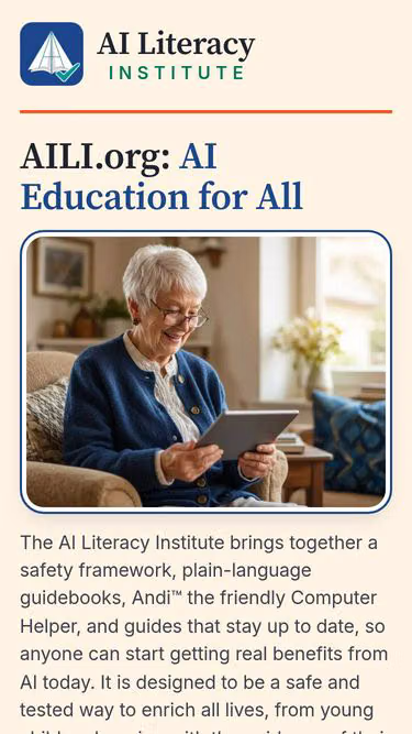 Screenshot of aili.org
