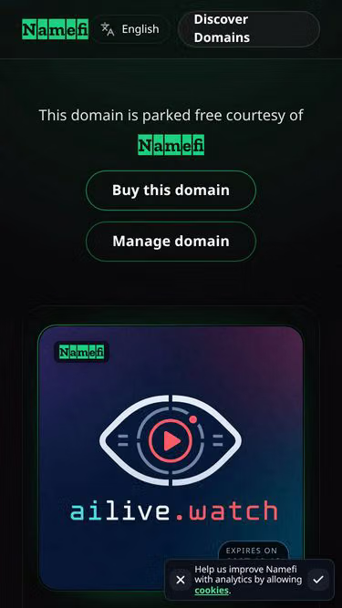 Screenshot of ailive.watch