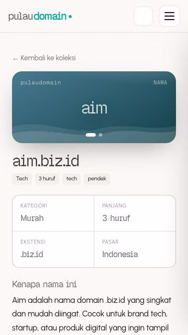 Screenshot of aim.biz.id