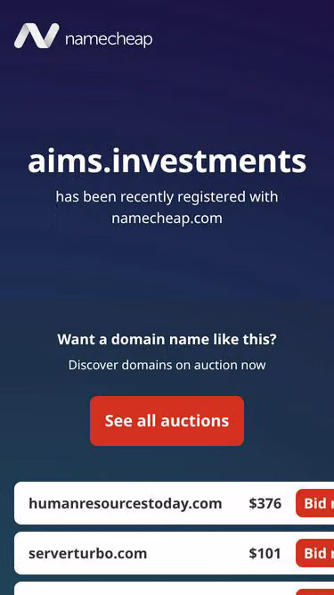 Screenshot of aims.investments