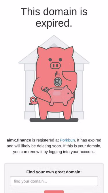 Screenshot of aimx.finance