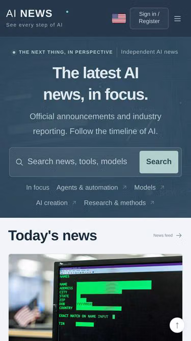 Screenshot of ainews.cc