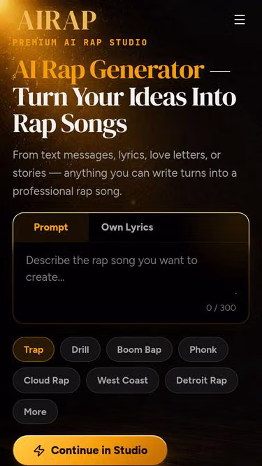 Screenshot of airap.io