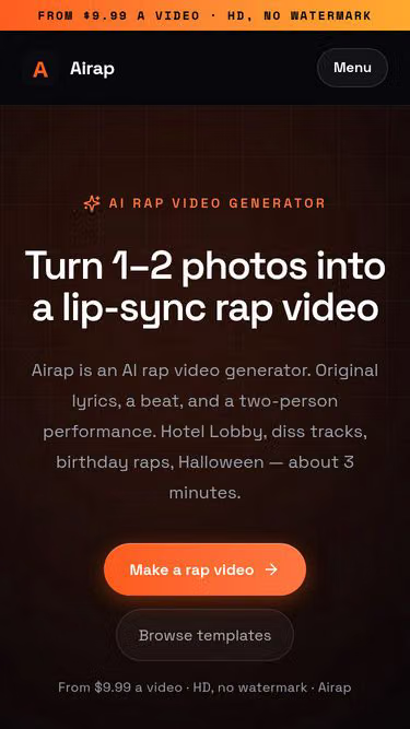 Screenshot of airap.live