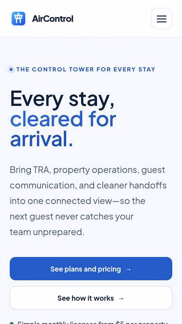 Screenshot of aircontrol.io
