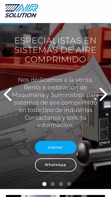 Screenshot of airsolution.com.mx