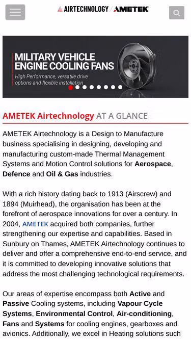 Screenshot of airtechnology.eu