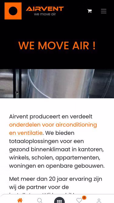Screenshot of airvent.be