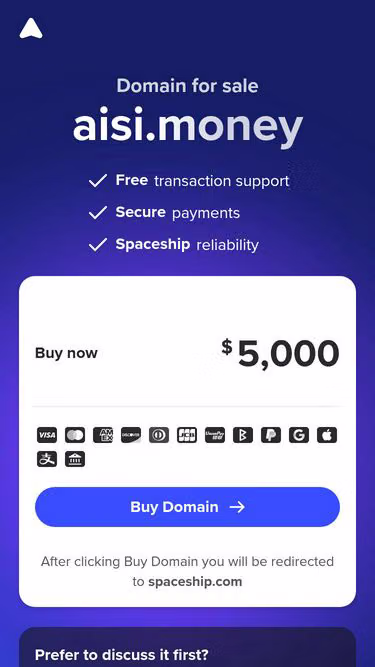 Screenshot of aisi.money