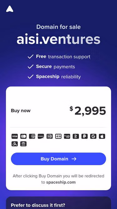 Screenshot of aisi.ventures