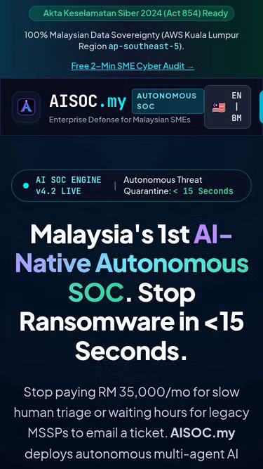 Screenshot of aisoc.my