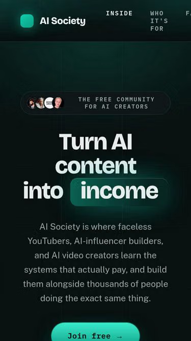 Screenshot of aisociety.store