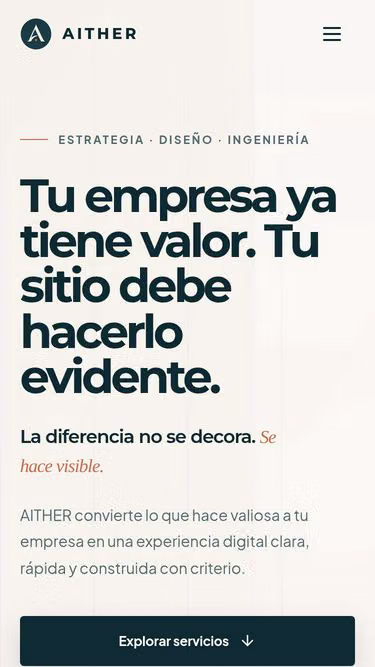 Screenshot of aither.cl