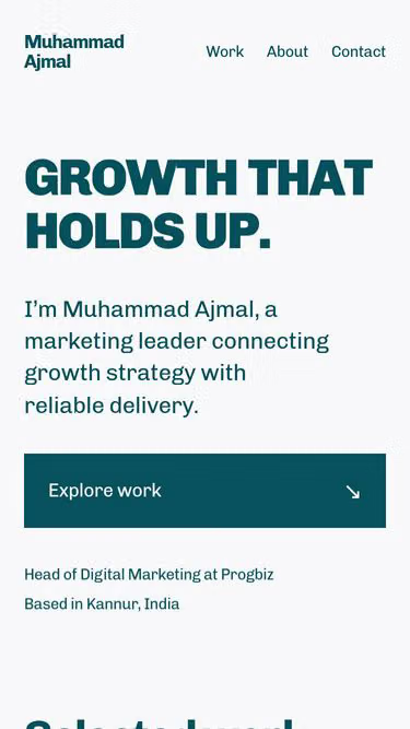 Screenshot of ajmal.work