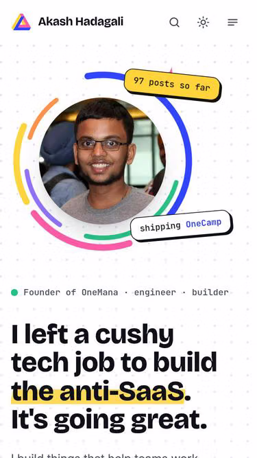 Screenshot of akash.page