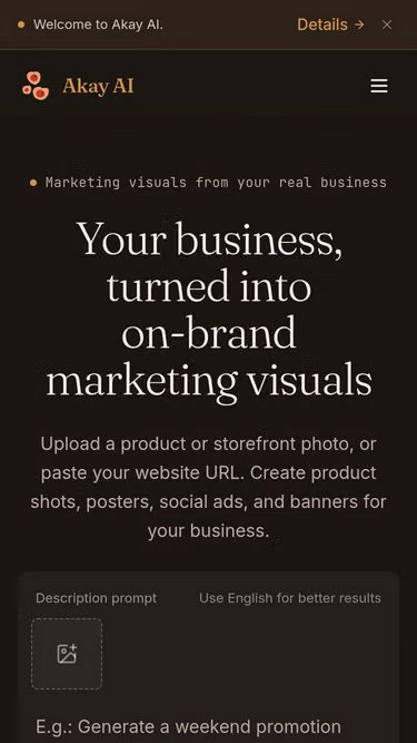 Screenshot of akay.ai