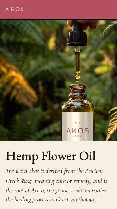Screenshot of akos.co.nz
