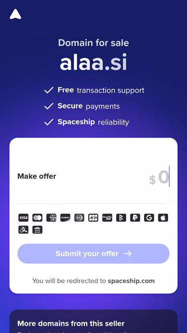 Screenshot of alaa.si