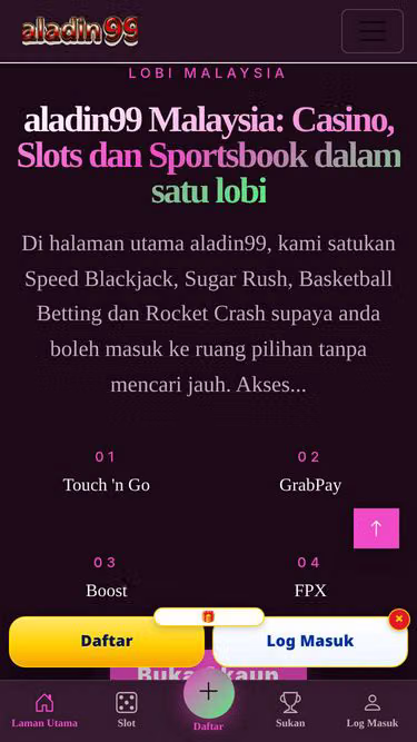 Screenshot of aladin99.app
