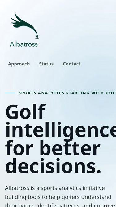 Screenshot of albatrossgolf.ai