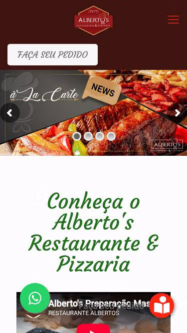 Screenshot of albertos.com.br