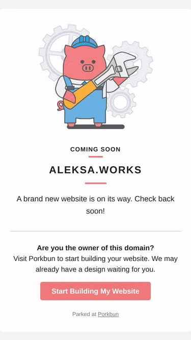 Screenshot of aleksa.works