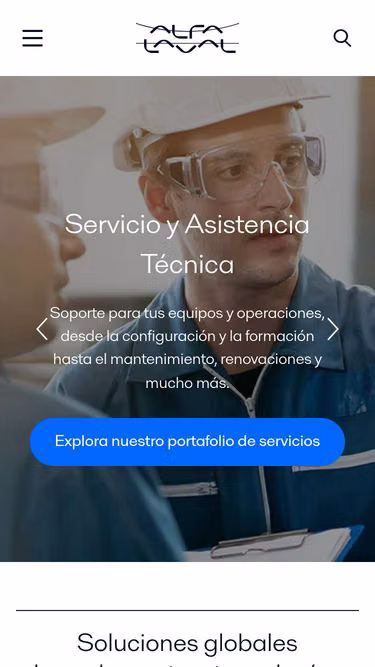 Screenshot of alfalaval.lat