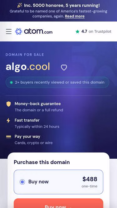 Screenshot of algo.cool