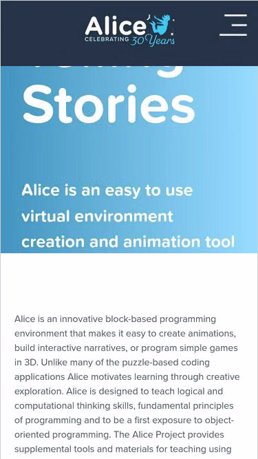 Screenshot of alice.org