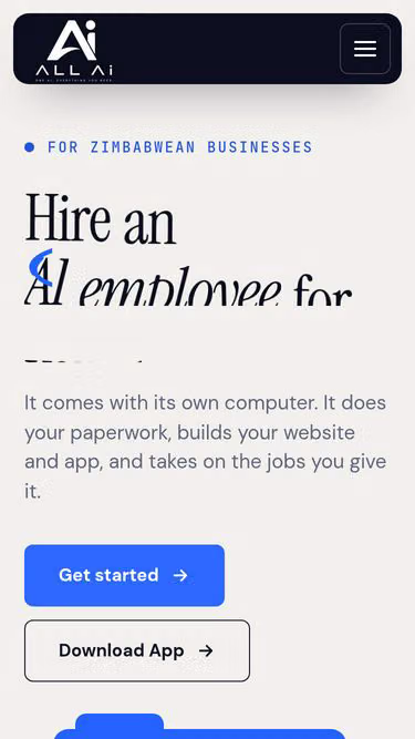 Screenshot of allai.co.zw