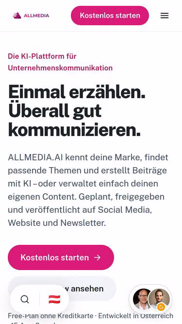 Screenshot of allmedia.ai