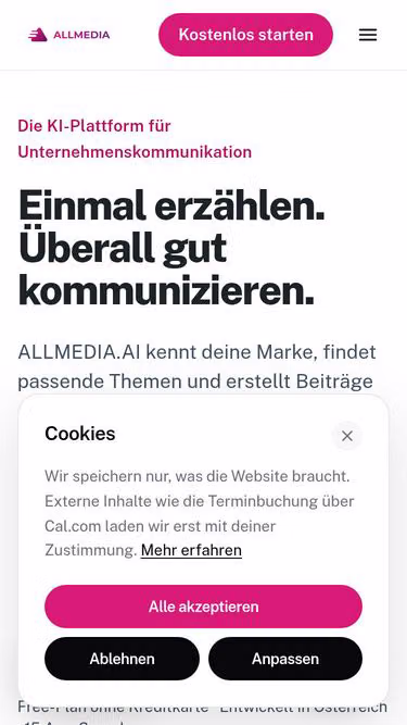Screenshot of allmedia.at
