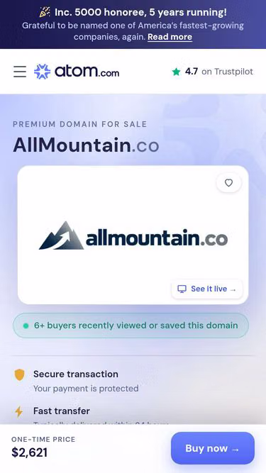 Screenshot of allmountain.co