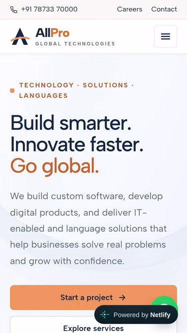 Screenshot of allpro.co.in