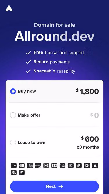 Screenshot of allround.dev