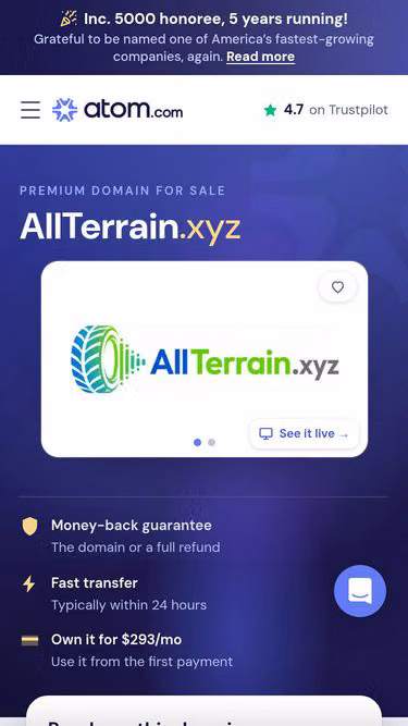 Screenshot of allterrain.xyz