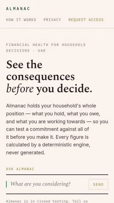 Screenshot of almanac.ae