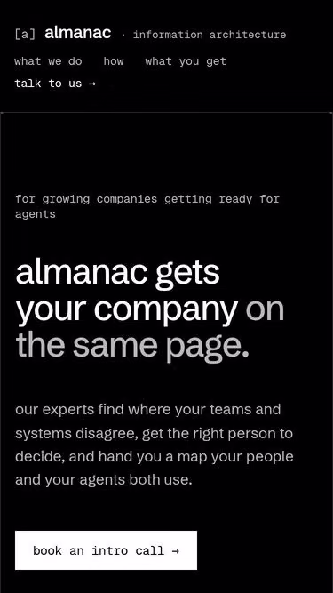 Screenshot of almanac.team