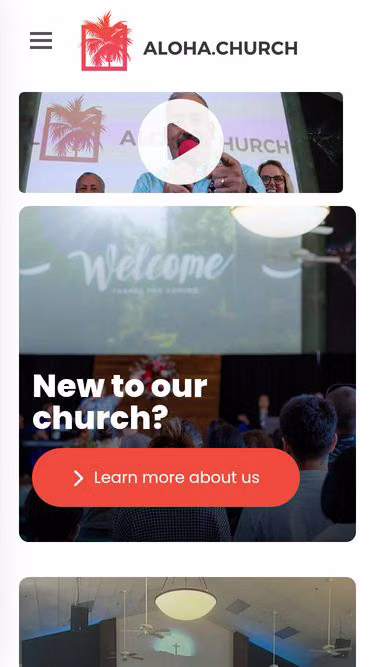 Screenshot of aloha.church