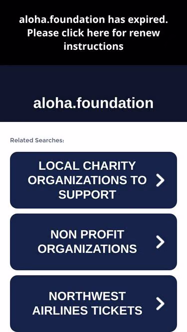 Screenshot of aloha.foundation