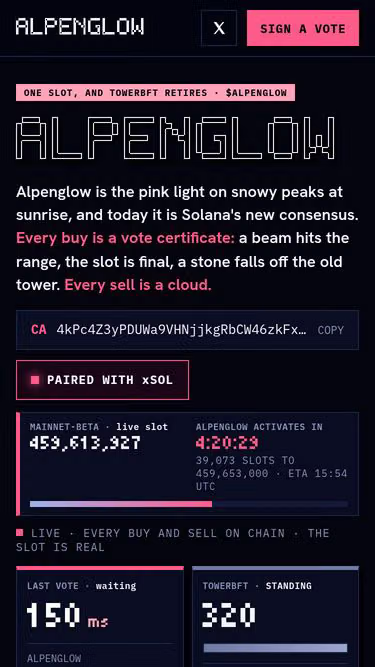 Screenshot of alpenglow.website