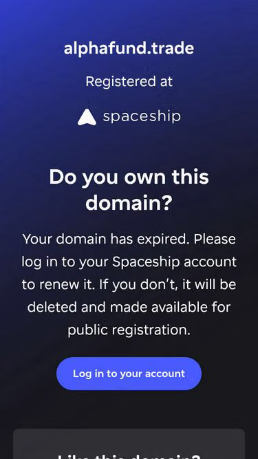 Screenshot of alphafund.trade